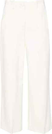 Erika Cavallini Semi Couture Cropped Broeken - Dames - Vrijetijds broeken - Wit - XL - Broeken