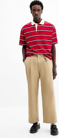 Djab Mens Heavy twill pleated pant Baggy fit Imported from Seoul