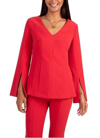 Trina Turk Legendary Top In Mars Red