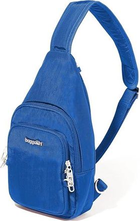 Baggallini Securtex Anti-Theft Daytripper Sling Cross Body Womens Handbags Lapis, Nylon