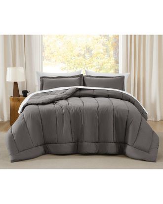 Brooklyn Loom Oversized Cotton Percale 3pc Comforter Set