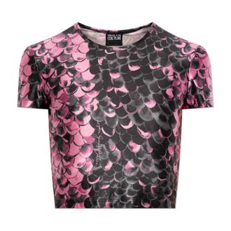 Versace Jeans Couture T-Shirts, female, Pink, Size: XS Printed T-Shirt