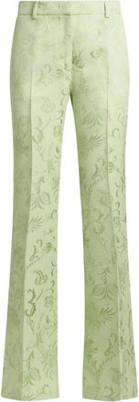 Etro Floral-motif Jacquard Trousers