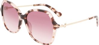 Longchamp Womens 57 mm Pink Sunglasses LO705S-690