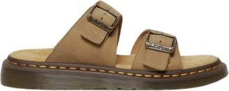 Dr. Martens Josef Slide Sandaal - Heren - Sandalen - Beige - 41 EU - Su&egrave;de - Schoenen