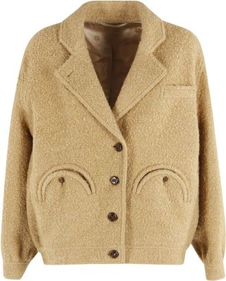 Blazé Milano Dames, Jassen, Beige, Maat: XS Wol