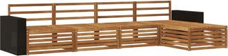 vidaXL Conjunto De Sof&aacute;s De Exterior 5 Uds. Natural Vidaxl