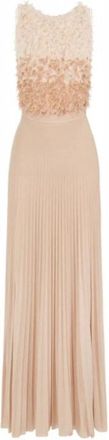 Elisabetta Franchi Rode Loper Tule Lurex Avondjurk - Dames - Avondkleed - Bruin - 2XL - Tule - Kleedjes