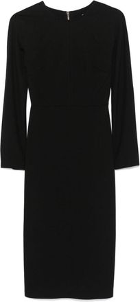 Semicouture Black Nina midi dress