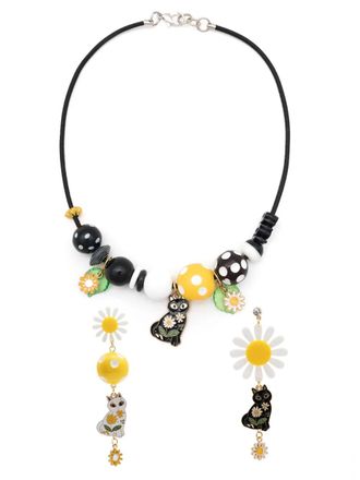 Amir Slama cat-charm necklace earrings set - Multicolour