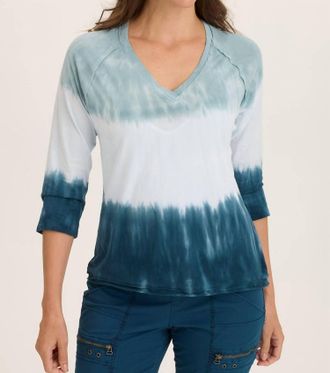 Xcvi Maven Tie-Dye Top In Tricolor Ombre