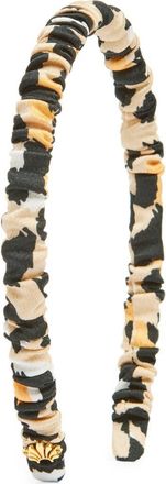 Lele Sadoughi Jessie Silk Blend Headband in Leopard at Nordstrom
