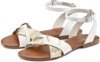 Lascana Womens Metallic Strap Sandals