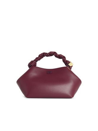 Ganni Burgundy Lear Bou Kleine Tasche
