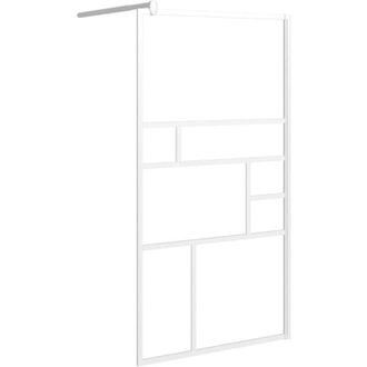 vidaXL Parete per Doccia Walk in 100x195 cm in Vetro esg Bianco - Vidaxl