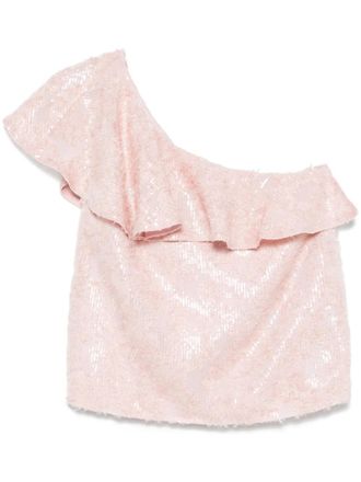 Dorothee Schumacher sequinned tank top - women - Fabric/Cotton - 2 - Pink