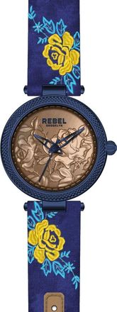 Rebel Rockers Carroll Gardens Yellow Gold/Bronze Dial Cloth Watch