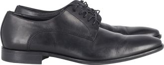 HUGO BOSS Pre-owned Mens Derby Lace-Up Formal Shoes in Black Leather - Size UK 6
