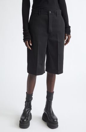 Rick Owens Wool Work Shorts in Black at Nordstrom, Size 27