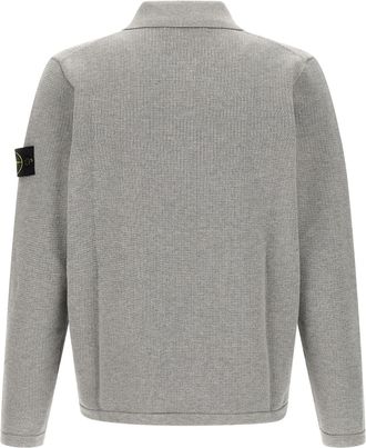 Stone Island Mens Gray Cotton Polo Shirt