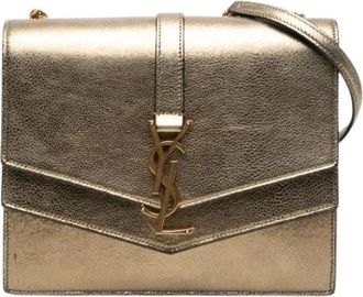 Saint Laurent Tweedehands leren schoudertassen - Dames - Vintage Schoudertas - Bruin - ONE Size - Vintage