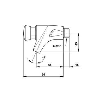 Presto Grifo De Lavabo De Pared Presto 504 12x17 Agua Caliente