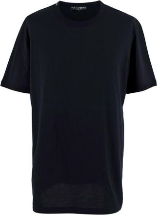 Dolce & Gabbana Crew Neck Black Cotton T-Shirt Size XXL