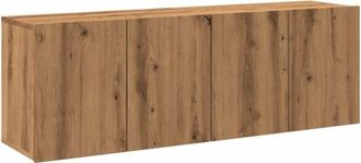 vidaXL Muebles para TV de pared 2 unidades roble artesanal 60x30x41 cm vidaXL
