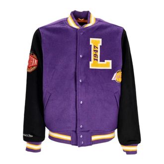 Mitchell & Ness NBA Team Legacy Varsity Jacket - Heren - Bomber jackets - Paars - S - Wol - Jassen