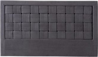 Vente-Unique Testata 160 cm Velluto Grigio scuro - jenna