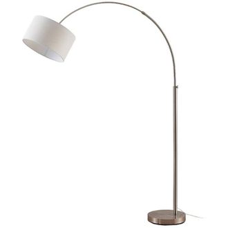 Lindby Lámpara de pie Railyn en Blanco Textura, Tela, Tejido, Seda - Lindby