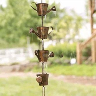 OEM Cadena De Lluvia De 47, Cadena De Lluvia Para Canaletas - Regalo De Arte De Jard&iacute;n De Metal Para Mam&aacute;, Cadena De Lluvia Para Canaletas, Recolector De 