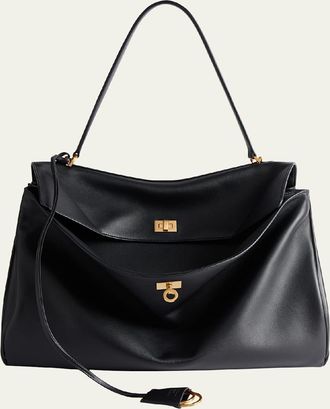 Balenciaga Rodeo Large Leather Top-Handle Bag