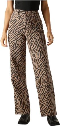 Y.A.S Wijde Pijpen Zwarte Jeans - Dames - Wijde Broeken - Veelkleurig - W29 - Katoen - Broeken