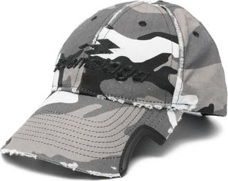 Balenciaga Honkbalpet met geborduurd logo en camouflage-print - Grijs