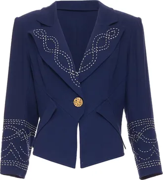 Christian Lacroix geometric cord embroidery jacket