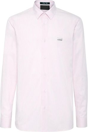 Philipp Plein Heren, Overhemden, Roze, Maat: S Katoen