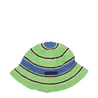 Stella McCartney Stella Mc Cartney Damens Baumwollhut Gr&uuml;n/Blau