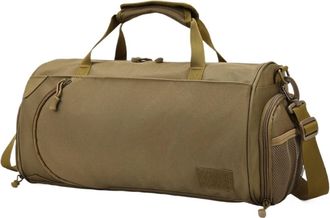 Generic Short Distance Travel Handbag Dry and Wet Separation Large Capacity Gym Fitness Bag,Compatible For Men Outdoor Sports Sling Shoulder(Khaki)