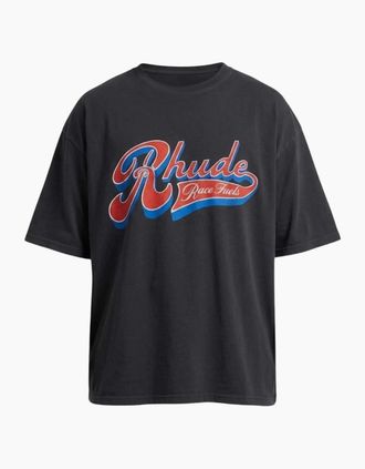 Rhude Mens Pit Stop T-Shirt Black - Size: 38