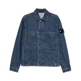 Stone Island Chaqueta Coach de mezclilla - Jackets - Hombre - Azul - S