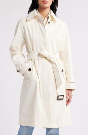 Max Azria Water Resistant Belted Trench Coat in Bone at Nordstrom Rack, Size X-Large