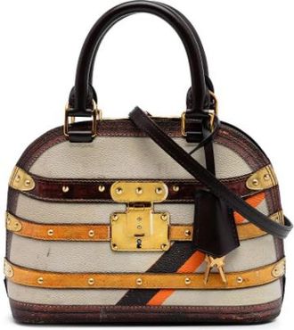 Louis Vuitton Pre-owned Time Trunk Alma BB - Dames - Vintage Handtas - Beige - ONE Size - Leer - Vintage