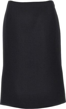 Fendi Grain de poudre wool and silk midi skirt Woman 42