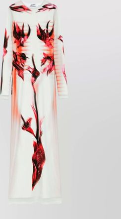 Jean Paul Gaultier floral print maxi length long sleeve dress