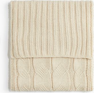 H&M Schal mit Zopfmuster - Beige