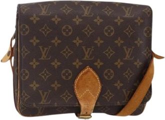 Louis Vuitton Pre-owned Canvas Cross Body Bag - Dames - Vintage Schoudertas - Bruin - ONE Size - Leer - Vintage