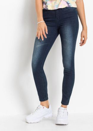 Bonprix Skinny-fit-Jeans BONPRIX, Damen, Gr. 34, N-Gr, dunkelblau denim, Denim/Jeans, Obermaterial: 76% Baumwolle, 16% Polyester, 7% Viskose, 1% Elasthan, ski