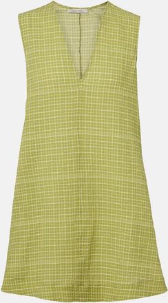 Asceno Derya checked cotton minidress