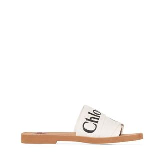 Chlo&eacute; White Flat Shoes - Woody - female - Chlo&eacute; - Sliders - White - 8 UK - Shoes